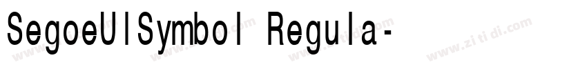 SegoeUISymbol Regula字体转换